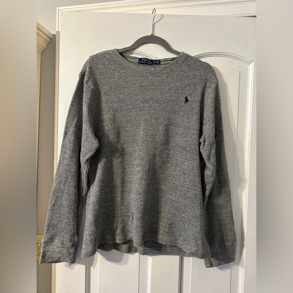 Polo Ralph Lauren Men’s Grey Waffle Knit Long Sleeve XL